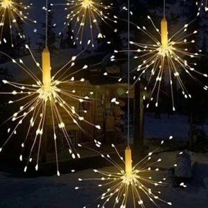 500 LED Curtain 5pcs fireworks Fairy Lights length 9.8ft Waterfall Home Garden O